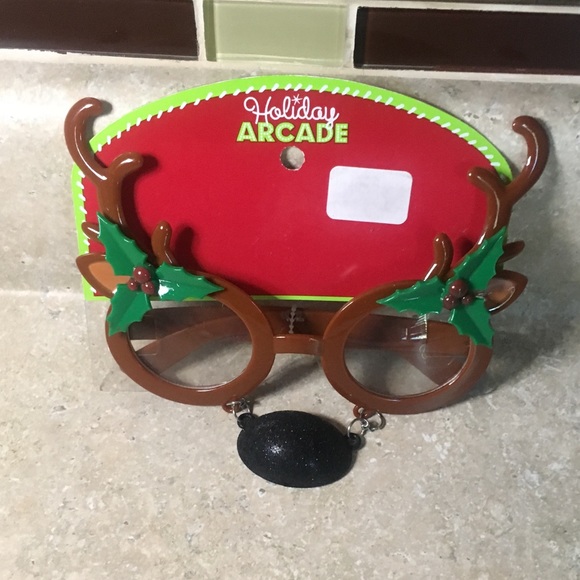 NWT🏷️ Celebrate Shop Reindeer-Nose Novelty Sunglass - Picture 2 of 3